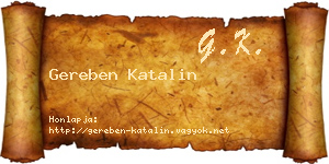 Gereben Katalin névjegykártya